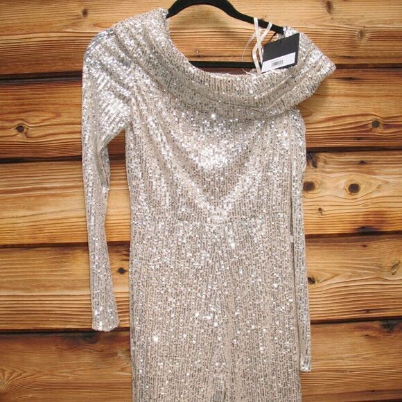 Mac Duggal 26596 SEQUINED DROP SHOULDER LONG SLEEVE JUMPSUIT - Picture 7 of 14